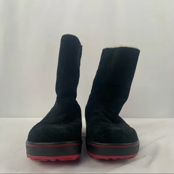 Sorel Glacy Suede‎ Pull On Winter Snow Boots in Black Size 8 - Image 3