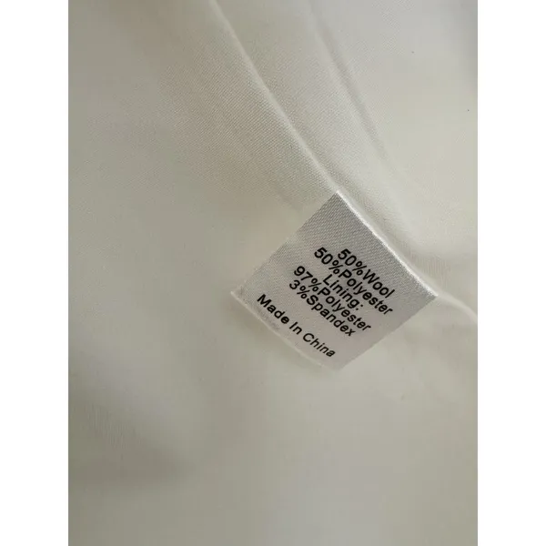 NWD Tuckernuck Cream Wool Warner Blazer Two Button Women’s Size Small - Image 11