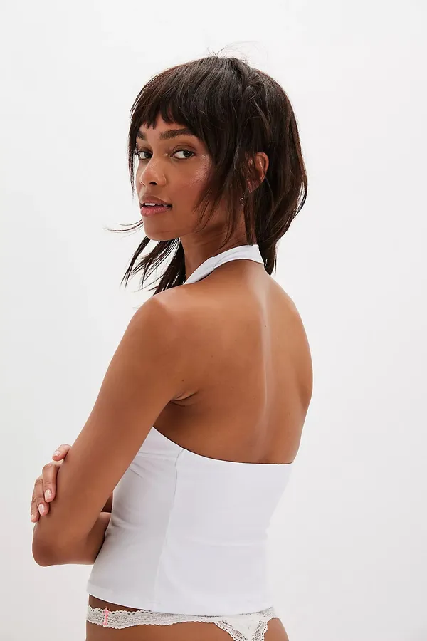 Free People Intimately white halter Top NWT S - Image 2