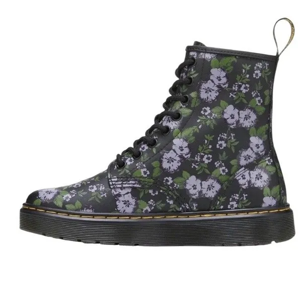 Dr. Martens Zavala Primrose Floral Hydro Combat Boots Womens Size 6 Docs Purple - Image 7