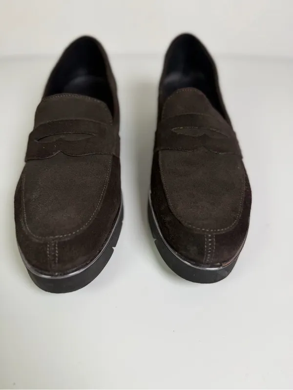 The FLEXX Harrow Too Women’s Brown Suede Penny Loafers Comfort Slip-On Sz 9 - Image 3