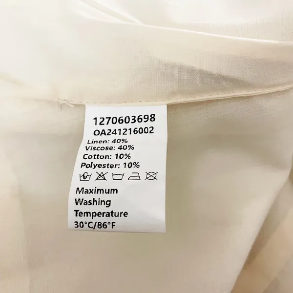 Commense Metal Detail Geometric Button Split Sleeveless Vest Top Apricot XS - Image 3