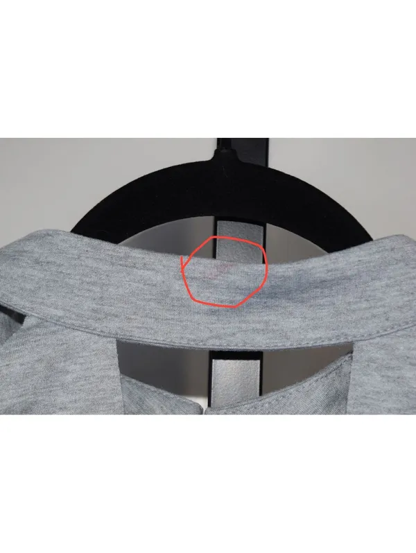 Edgy Gray Cold Shoulder Cutout Sweatshirt XXL Long Sleeve Top Distressed - Image 4