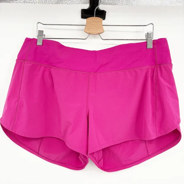 Lululemon Womens Ripened Raspberry Speed Up Short Long 4" Gym Running Shorts 14 - Image 3