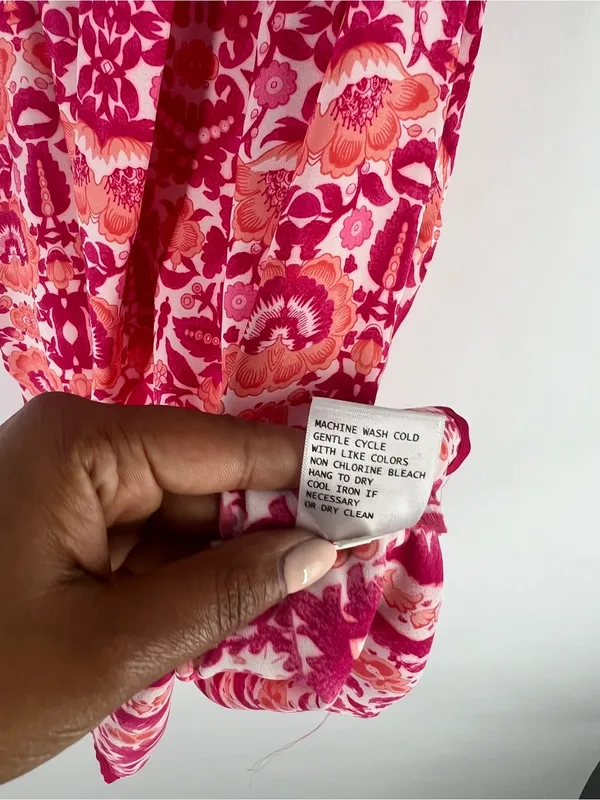 Lucy & Laurel Pink Floral Halter Neck Sleeveless‎ Top - Image 9