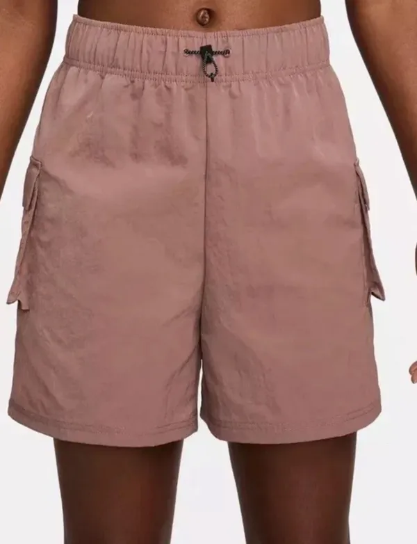 Nike Sportswear Essential Women's Woven High-Rise Cargo Shorts - Smokey Mauve XS - Image 2