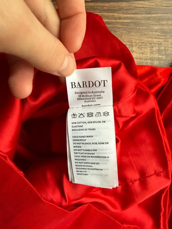 Women’s Bardot Red Bow Off The Shoulder Mini Dress in Fire Red - Size XS - Image 4