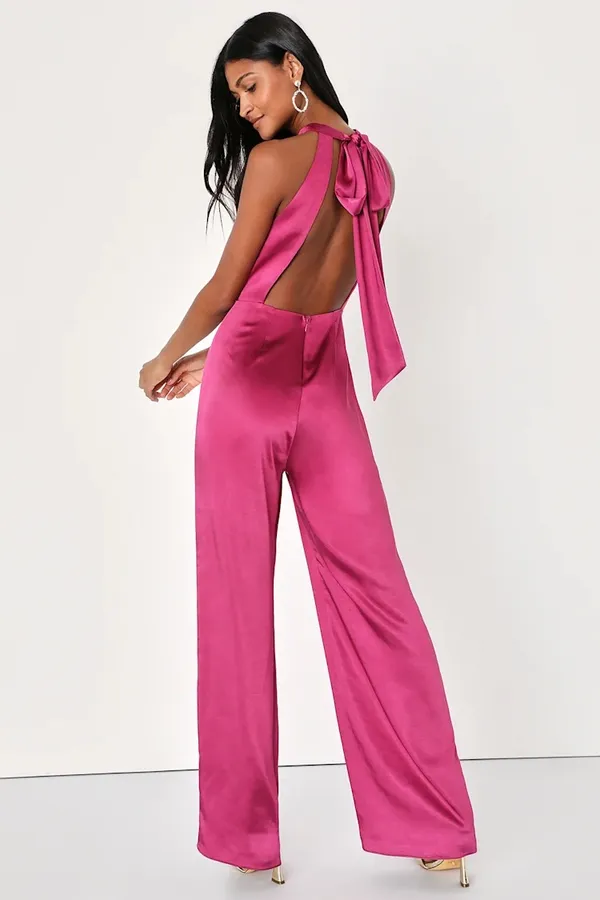 Lulus Jumpsuit Wide-Leg backless - Image 3