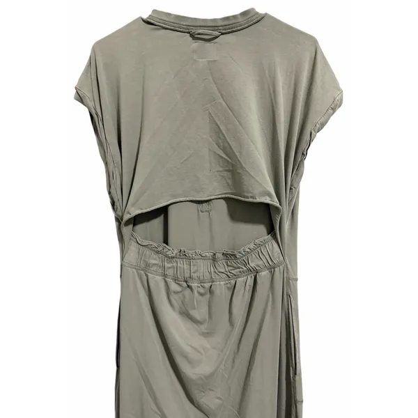 Free People Algues Marines Short Sleeve Hot Shot V-Neck Cut-Out‎ Back Jumpsuit S - Image 4