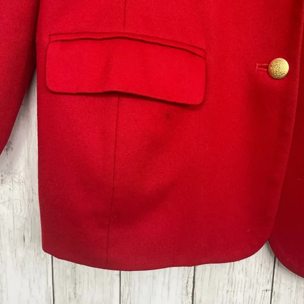Pendleton Vintage Red Virgin Wool Fully Lined USA Classic Sports Coat Blazer 14 - Image 4