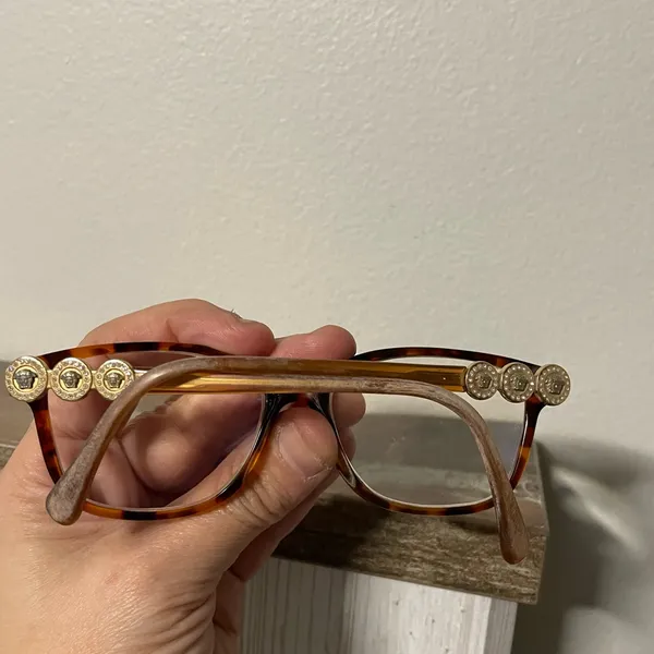 VERSACE Women's Brown Cat Eye Eyeglasses Optical Frame - Image 2