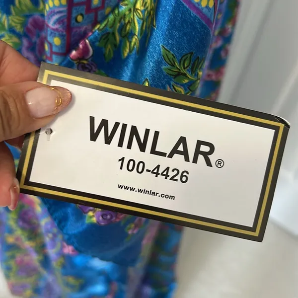Winlar Blue Purple Floral Kaftan - Image 6