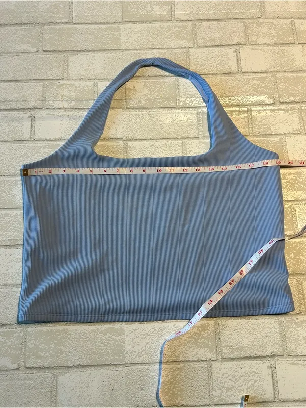 Abercrombie and Fitch Light Blue Ribbed Coastal Halter Top - Image 4