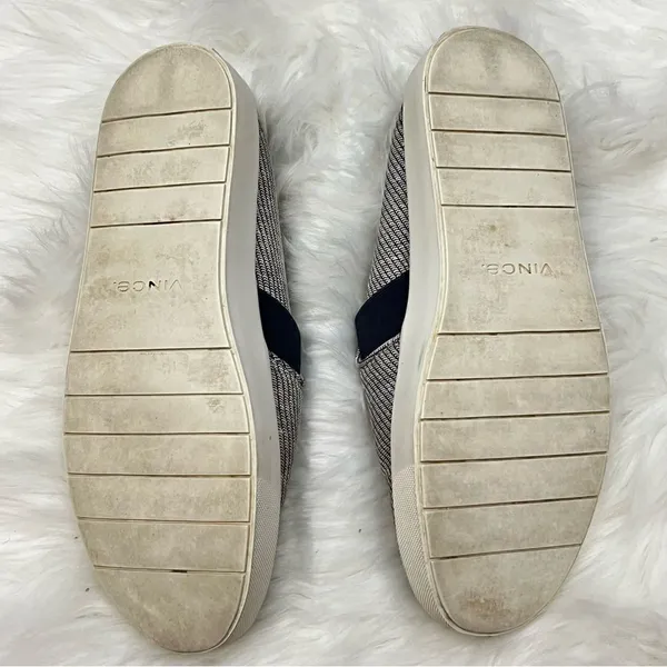 Vince Blair Gray Woven Canvas Slip On Sneaker 7 - Image 5