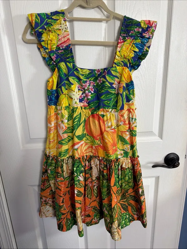 Farm Rio Caipirinha Mini Dress 100% Cotton Size XS - Image 4
