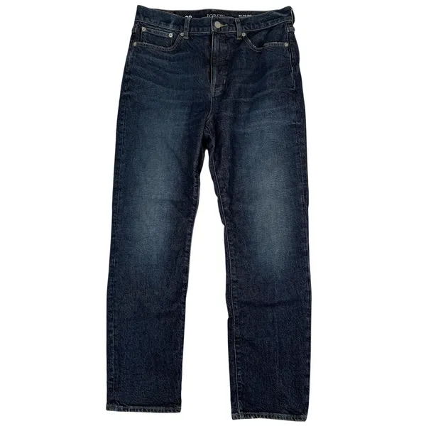 J.Crew RE-96 Straight Jeans Womens 29 Blue Denim High Rise IDG '96 Rigid Classic - Image 2