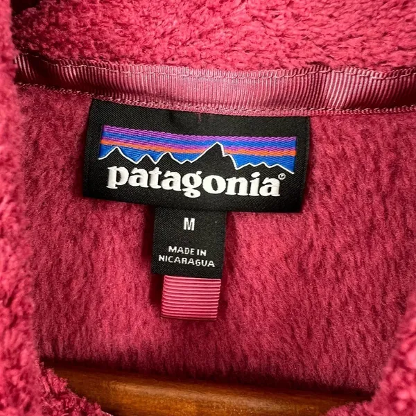 PATAGONIA Synchilla Retool Snap-T Pullover magenta / pink pockets size medium - Image 9