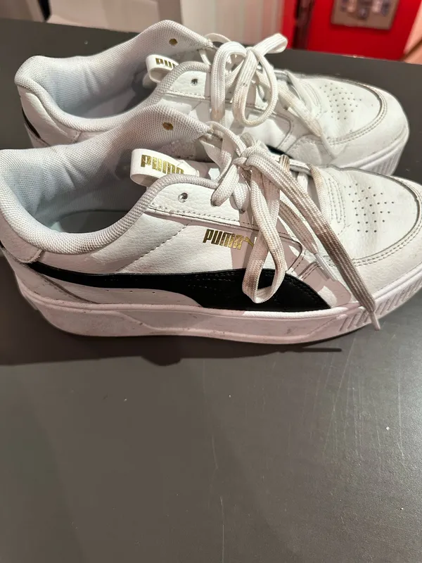 White Puma Sneakers Leather - Image 3