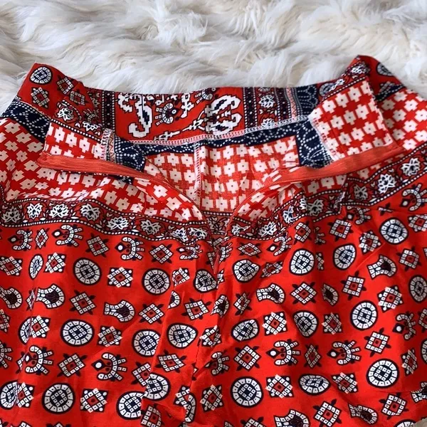 Boho Halter Neck Two Piece Top and Shorts Vintage Print Size Small - Image 11