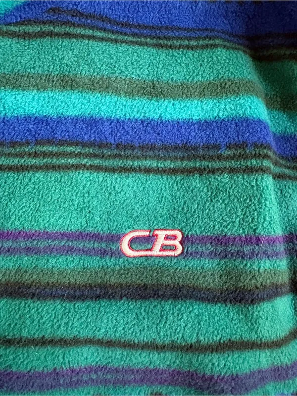 CB Sports Striped Teal & Blue Fleece Vest- Reversible - Image 2