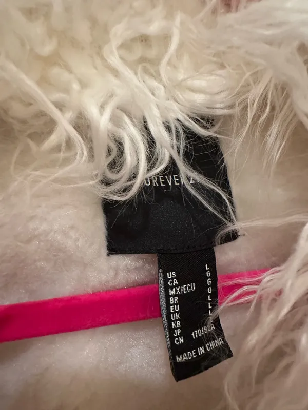 Forever 21 Sherpa Lined Fur Cropped Coat - Image 3