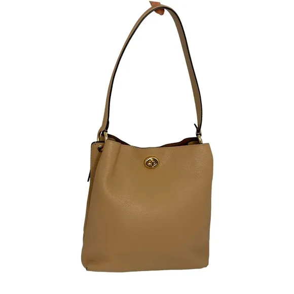 COACH Charlie Bucket‎ Bag Sand Taupe Beige Everyday Classic Gold Hardware ($350) - Image 2