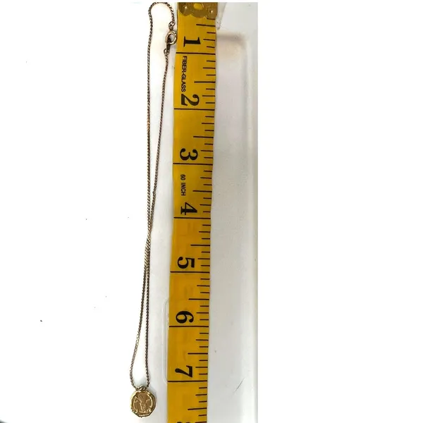 coin pendant necklace featuring a U.S. penny in a gold-toned bezel Gold Tone - Image 5