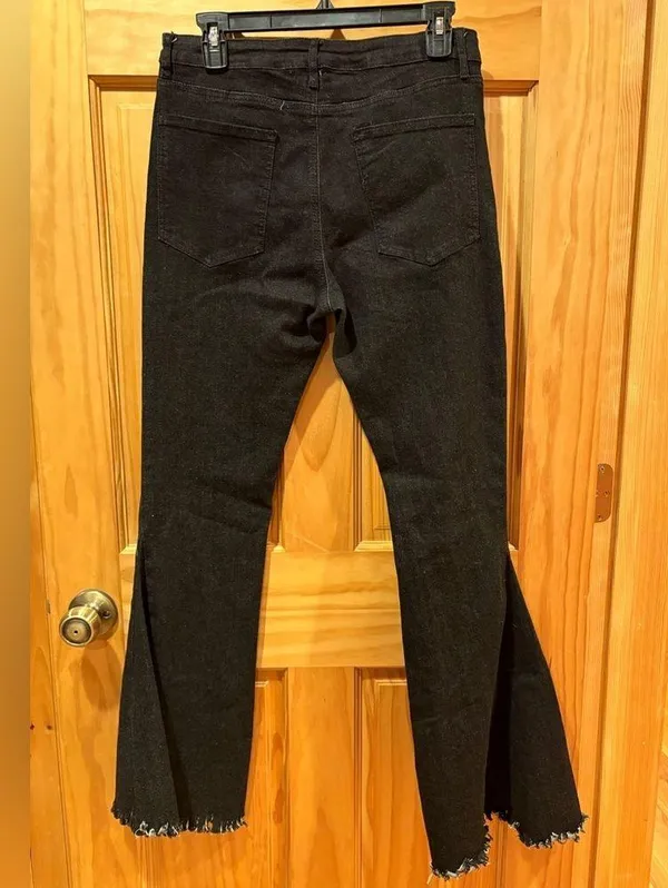 Altar’d State Flare Bell Bottom Raw Hem Jeans - Size L like new - Image 2