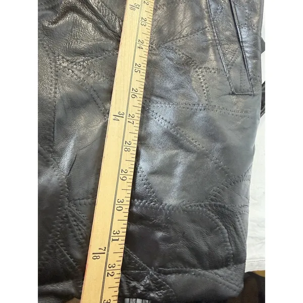 Vintage Maxam Women’s Black Lambskin Leather Jacket Italian Mosaic Size M NWT - Image 12