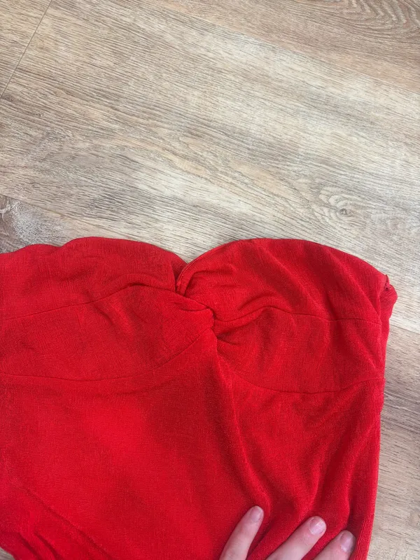 Red Princess Polly Mini Dress Strapless - Image 3