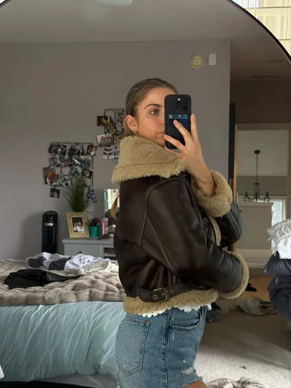 Amazon Leather Jacket Brown - Image 3