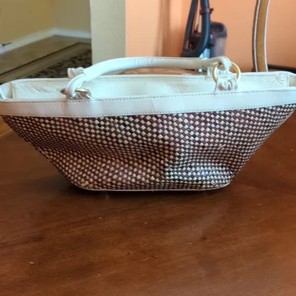 Brown/Cream Inge purse Brown - Image 6