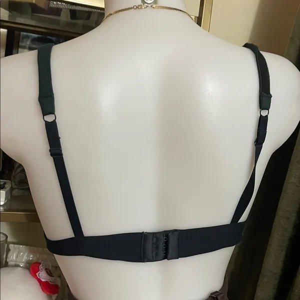 SKIMS Stretch Cotton Rib Plunge Bralette small - Image 7