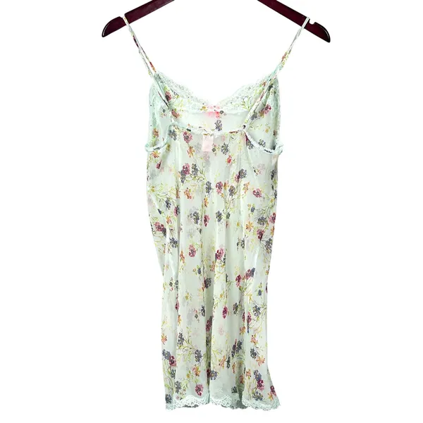 Victoria's Secret Sheer Floral Lace Chemise Nightie Women's‎ Small Mint Green - Image 3