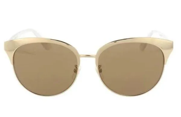 GUCCI Endura Gold 55mm Clubmaster Cat Eye Sunglasses NEW - Image 5