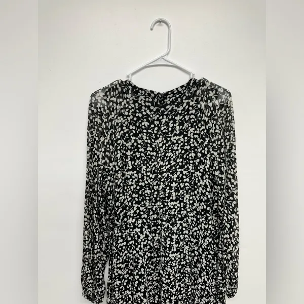 Tommy Hilfiger Women's Black Floral-Print A-Line Dress Size 14 - Image 9