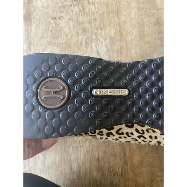 Cole Haan Leather Ballet Flat Pony Hair Leopard Comfort Slip On Shoe Size 7B - Image 7
