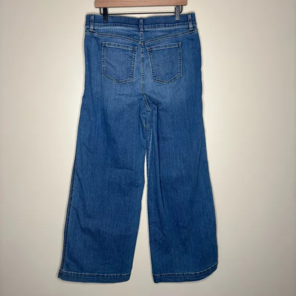 Spanx Seamed Front Wide Leg Jeans - Image 8