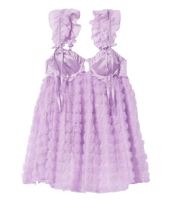 For Love & Lemons Dress Poppy Mini Lilac - Image 5