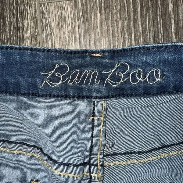 Bamboo Jeans Women's Dark Blue Jeans Distresses Size 9/10 - Image 4