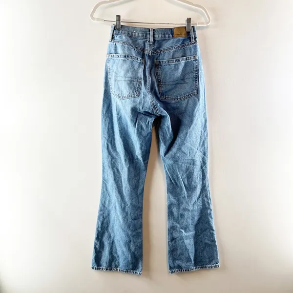 American Eagle Highest Rise 90s Flare Jeans Blue 2 Long - Image 6