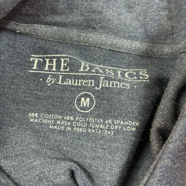Lauren James Hoodie Womens Sz M Heathered Blue‎ Soft Thumb Holes - Image 10