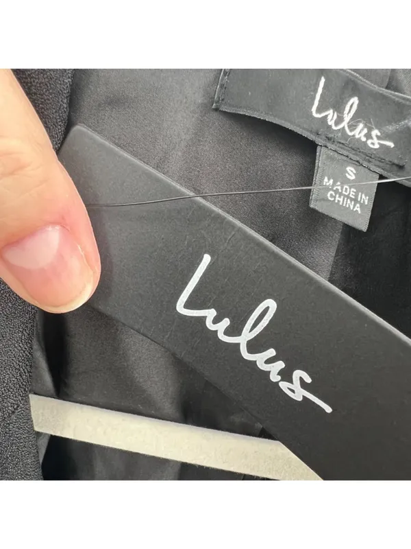 Lulus Black Blazer Jacket Shoulder Pads Single Button Closure Size Small NWT - Image 8