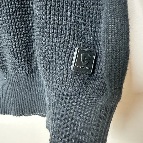 Fried Sweatshirt Womens Lg 1/4 Zip Pullover Black Athleisure Gorpcore Urban - Image 5