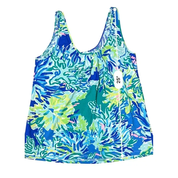 Lilly Pulitzer Kinsey Tank MEDIUM Wade & Sea Coastal Designer Blue‎ Green - Image 8