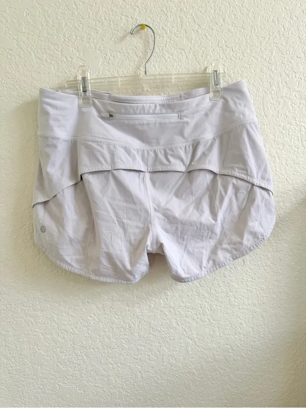 lululemon Athletica Speed Up Women’s White Athletic Shorts 10 - Image 4