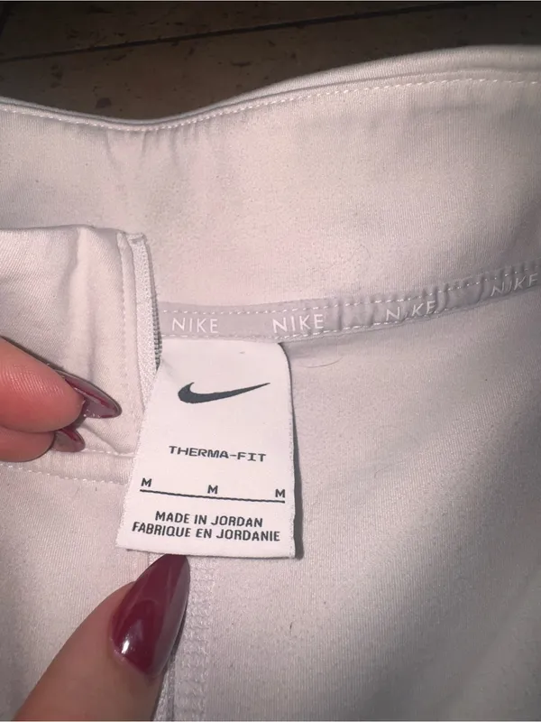 Nike White Half-Zip Pullover with Small Black Swoosh - Image 3