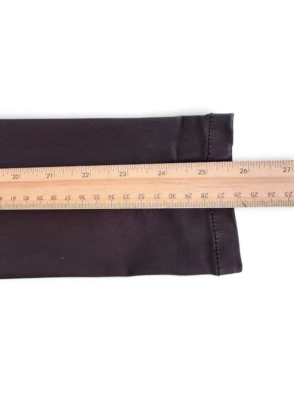 Studio F Brown Coated High-Rise Skinny Pants (1423) - Image 11