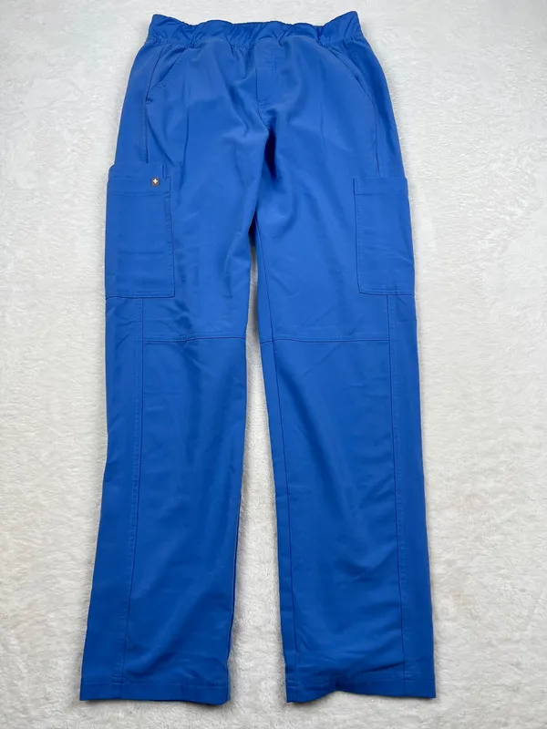 FIGS Men’s Chisec Scrub Top L Axim Cargo Pants M Ceil Blue Set - Image 3