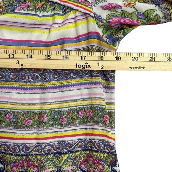 $98 Maeve by Anthropologie Multicolored Ceresco Floral Peasant Blouse XS - Image 5